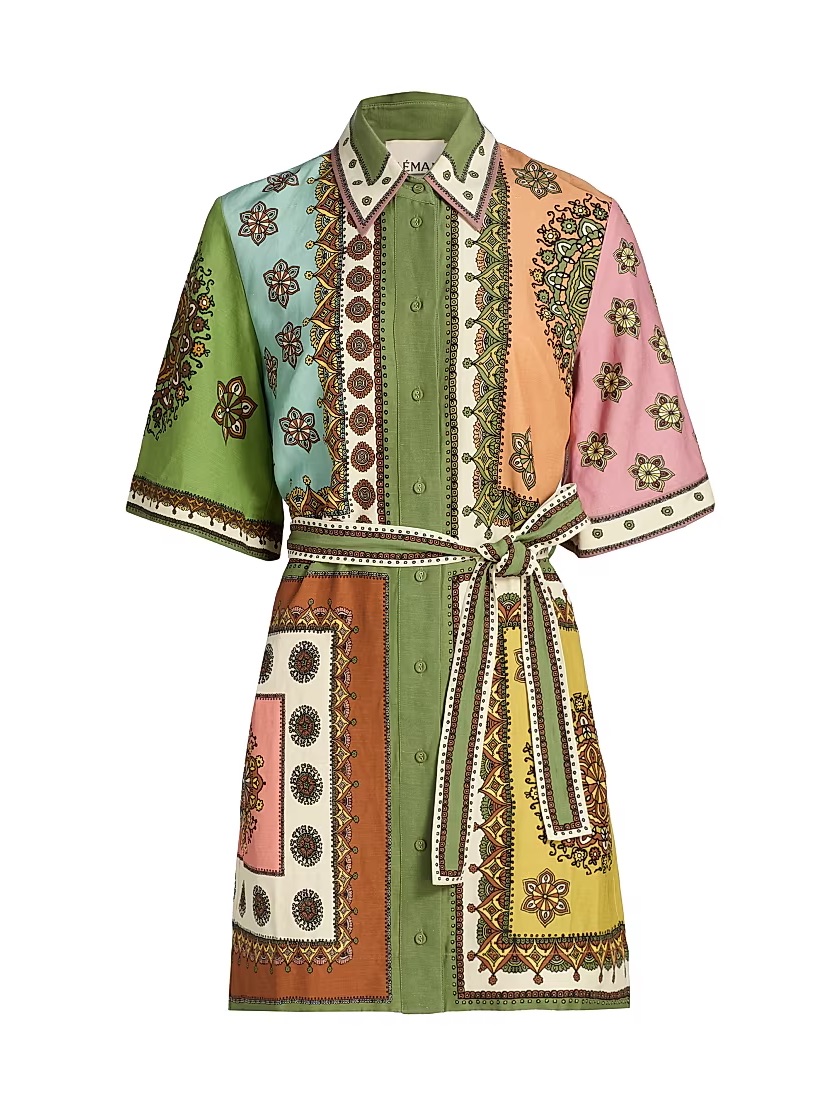 Alemais Contina Printed Mini Dress Size 8 Nwot